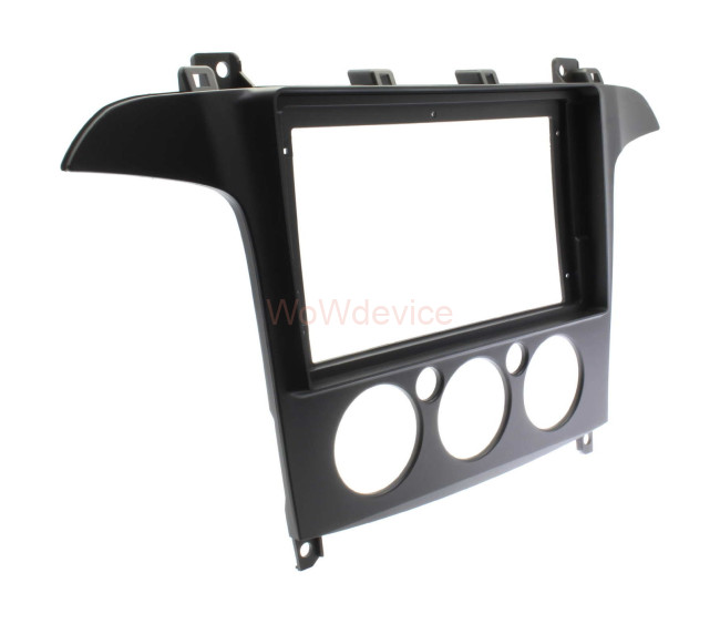Рамка магнитолы 9.0" (цв.Черный) для FORD S-Max 2006-2015 Кондиционер