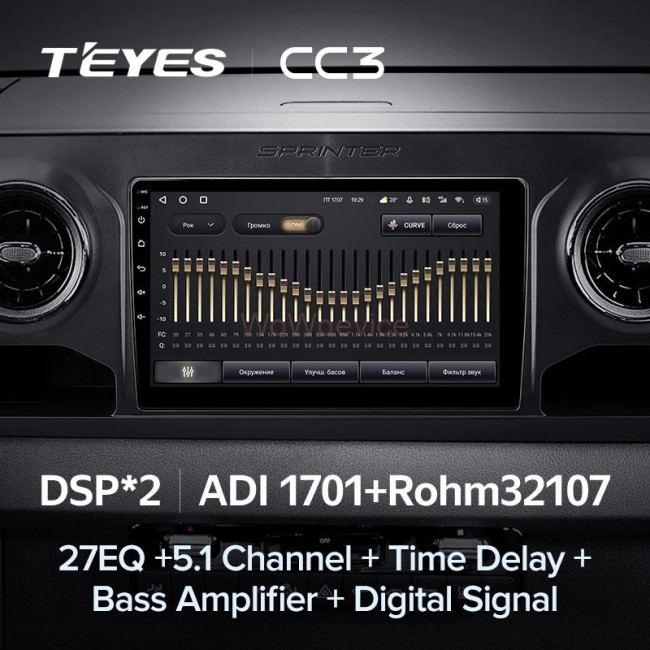 Штатная магнитола Teyes CC3 6/128 Mercedes-Benz Sprinter (2018-2022)
