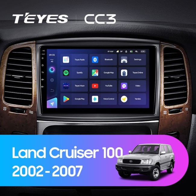 Штатная магнитола Teyes CC3 3/32 Toyota Land Cruiser LC 100 (2002-2007) Тип-A