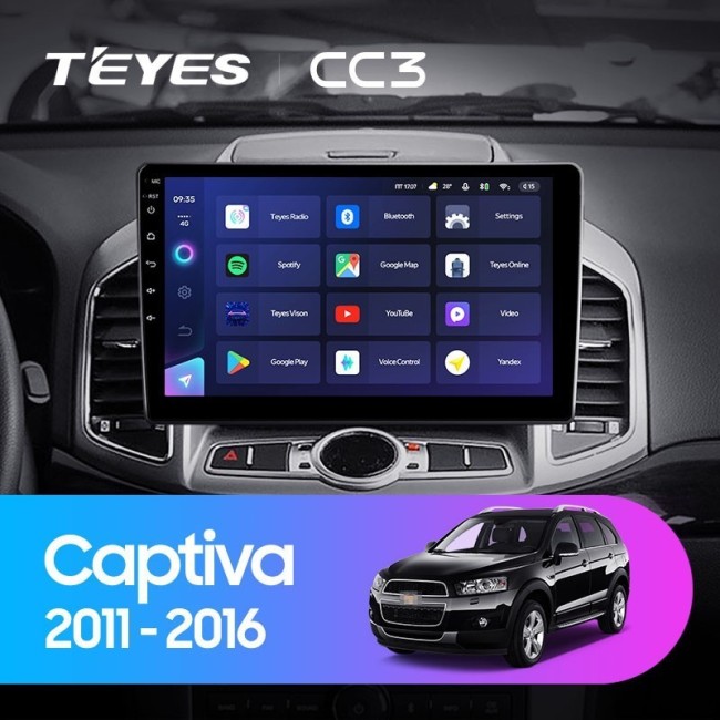 Штатная магнитола Teyes CC3 360 6/128 Chevrolet Captiva 1 (2011-2016)