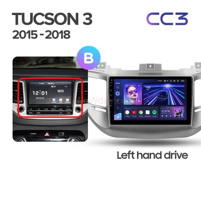 Штатная магнитола Teyes CC3 360 6/128 Hyundai Tucson 3 (2015-2018) Тип-A Штатная магнитола Teyes CC3 360 6/128 Hyundai Tucson 3 (2015-2018) Тип-A