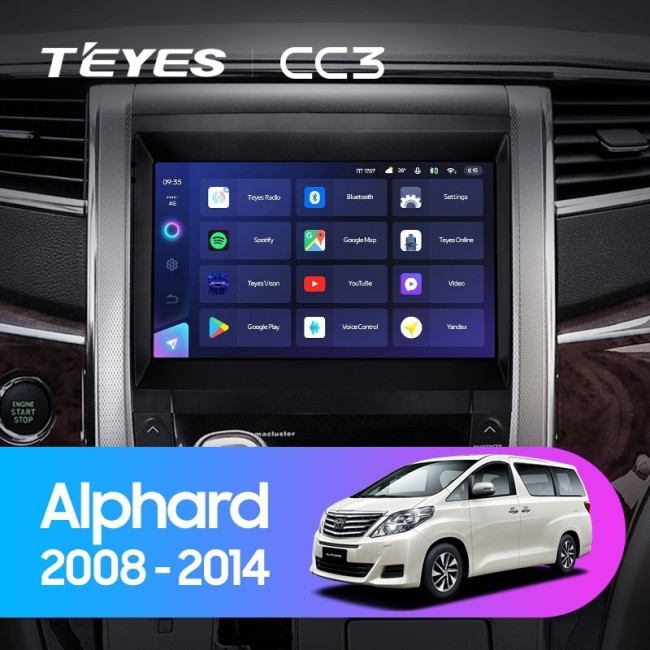 Штатная магнитола Teyes CC3 360 6/128 Toyota Alphard H20 (2008-2014)