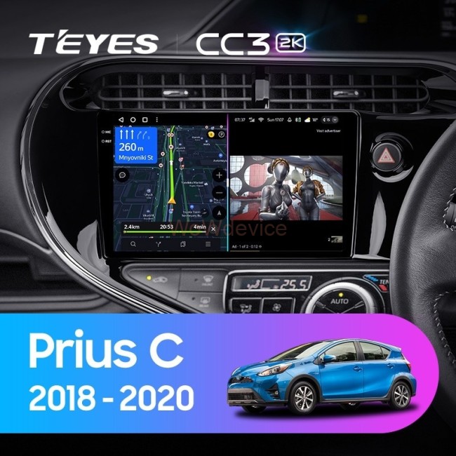 Штатная магнитола Teyes CC3 2K 4/64 Toyota Prius C (2018-2020) Правый руль Штатная магнитола Teyes CC3 2K 4/64 Toyota Prius C (2018-2020) Правый руль