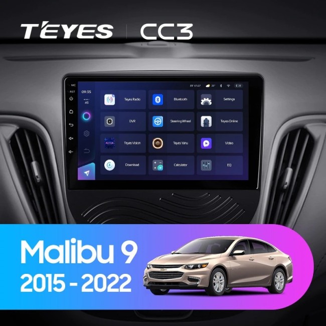Штатная магнитола Teyes CC3 6/128 Chevrolet Malibu 9 (2015-2020) F1