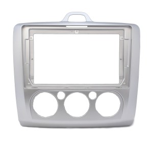 Рамка магнитолы 9.0" (цв.Серебро) для FORD Focus 2005-2011 Кондиционер