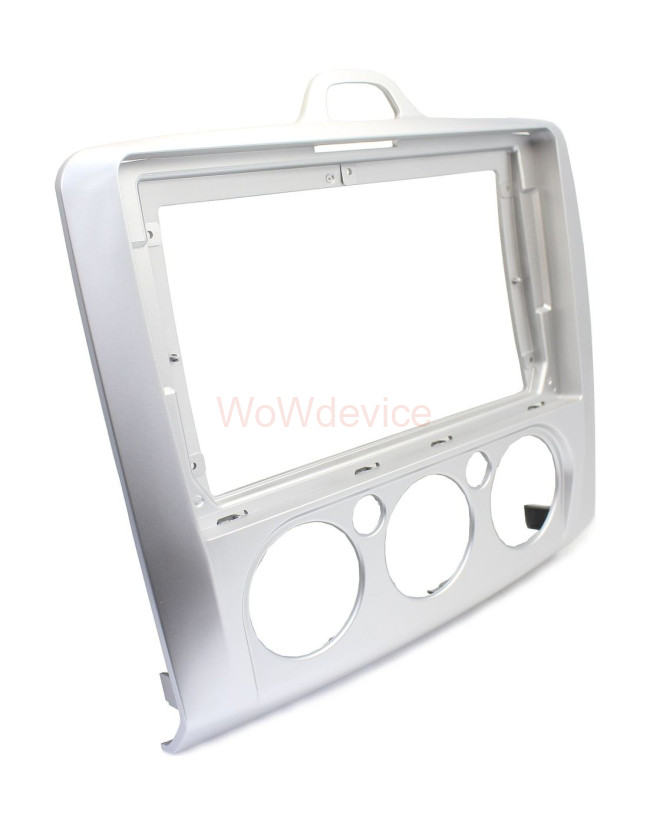Рамка магнитолы 9.0" (цв.Серебро) для FORD Focus 2005-2011 Кондиционер