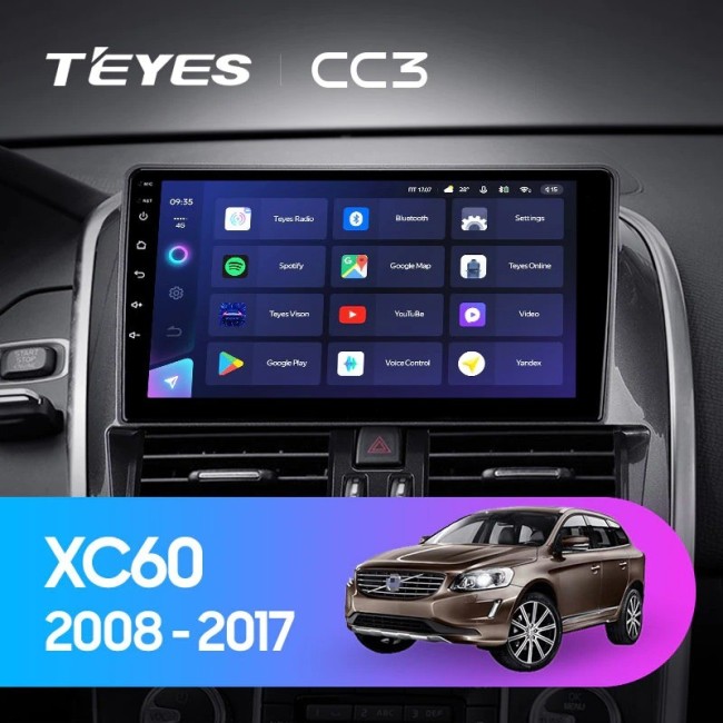 Штатная магнитола Teyes CC3 4/64 Volvo XC60 I 1 (2008-2017) F1