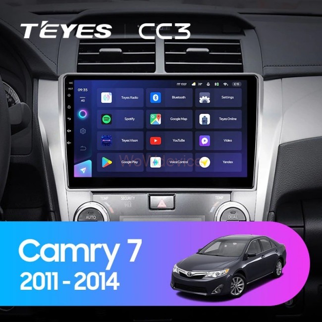 Штатная магнитола Teyes CC3 6/128 Toyota Camry 7 XV 50 55 (2011-2014) Тип-A