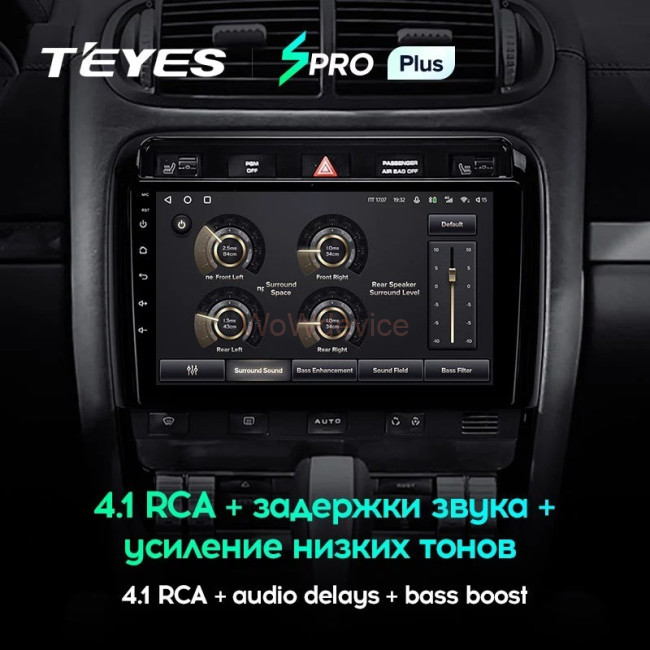Штатная магнитола Teyes SPRO Plus 4/32 Porsche Cayenne I 1 9PA (2002-2010)