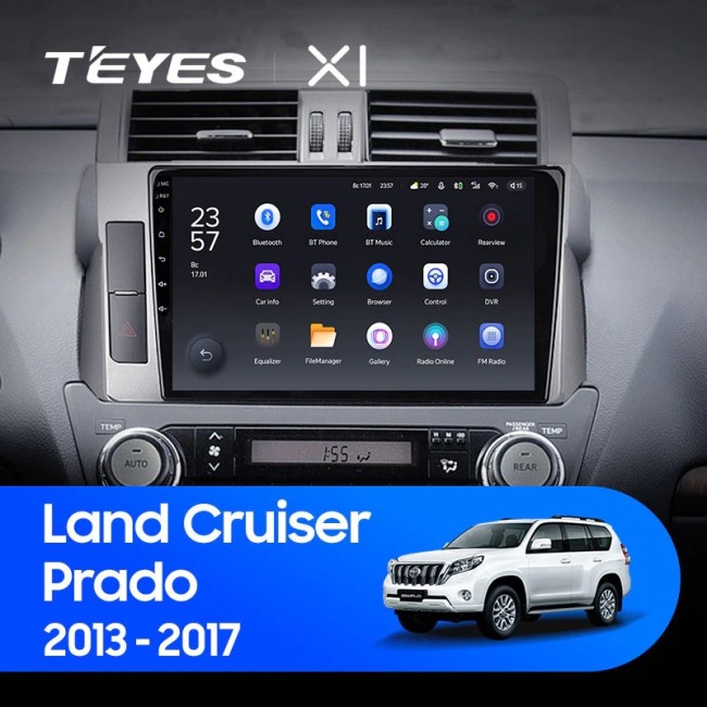 Штатная магнитола Teyes X1 4G 2/32 Toyota Land Cruiser Prado 150 (2013-2017)