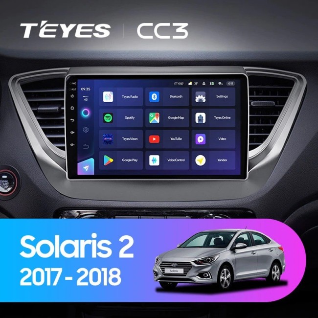 Штатная магнитола Teyes CC3 3/32 Hyundai Solaris 2 (2017-2018) Тип-B