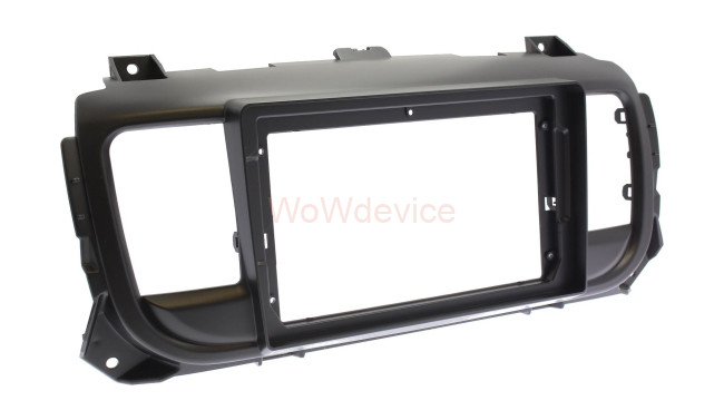 Рамка магнитолы 9.0" (цв.Черный) для TOYOTA ProAce 2016+ / PEUGEOT Expert, Traveller 2016+ / OPEL Vivaro, Zafira Life 2019+ / CITROEN Jumpy, Spacetourer, Dispatch 2016+