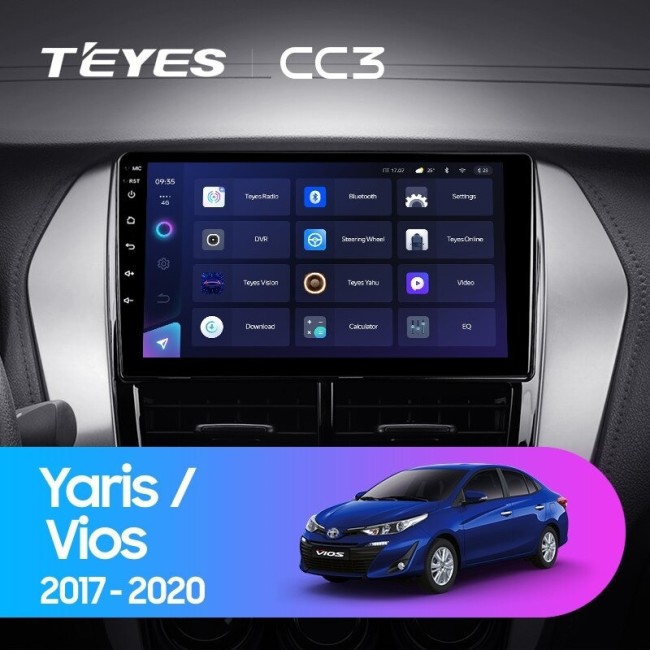 Штатная магнитола Teyes CC3 4/64 Toyota Yaris (2017-2020) F1