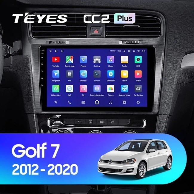 Штатная магнитола Teyes CC2L Plus 1/16 Volkswagen Golf 7 MK7 (2014-2018) Тип-A