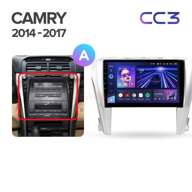 Штатная магнитола Teyes CC3 6/128 Toyota Camry 7 XV 50 55 (2014-2017) Тип-A Штатная магнитола Teyes CC3 6/128 Toyota Camry 7 XV 50 55 (2014-2017) Тип-A