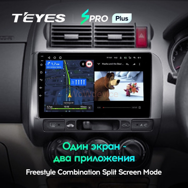 Штатная магнитола Teyes SPRO Plus 6/128 Honda Jazz GD (2001-2008) Правый руль