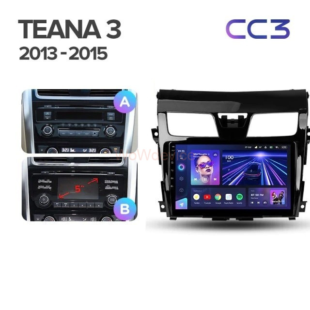 Штатная магнитола Teyes CC3 360 6/128 Nissan Teana J33 (2013-2015) Тип-C