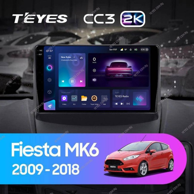 Штатная магнитола Teyes CC3 2K 3/32 Ford Fiesta 6 (2008-2019) Тип-A