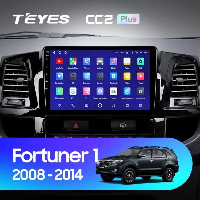 Штатная магнитола Teyes CC2 Plus 6/128 Toyota Fortuner (2008-2014) F2