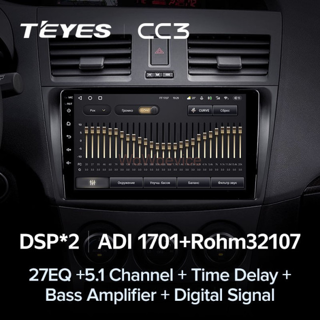 Штатная магнитола Teyes CC3 4/64 Mazda 3 2 (2009-2013)