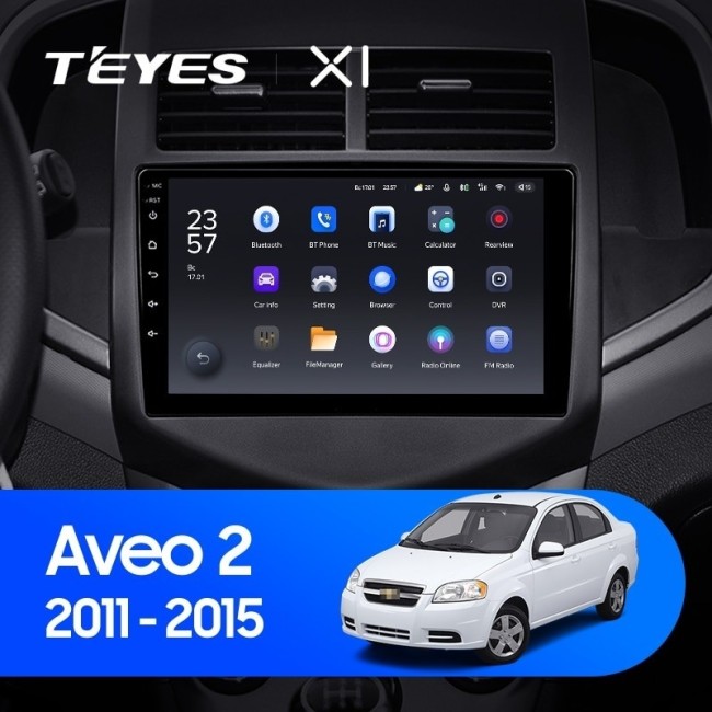 Штатная магнитола Teyes X1 4G 2/32 Chevrolet Aveo 2 (2011-2015)