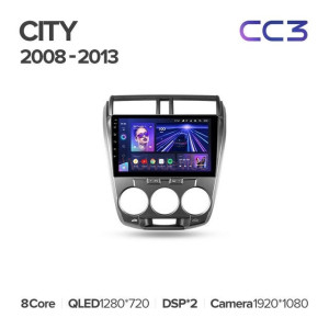 Штатная магнитола Teyes CC3 4/64 Honda City (2008-2013)