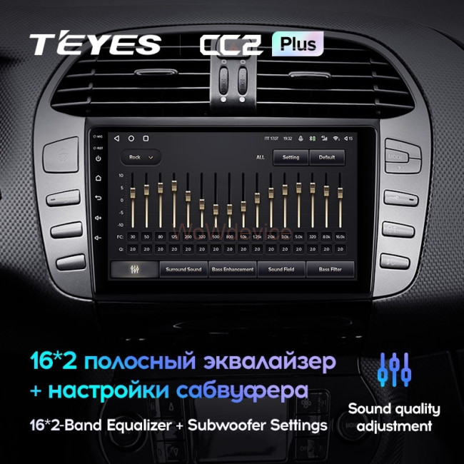 Штатная магнитола Teyes CC2 Plus 6/128 Fiat Bravo 198 (2007-2014)