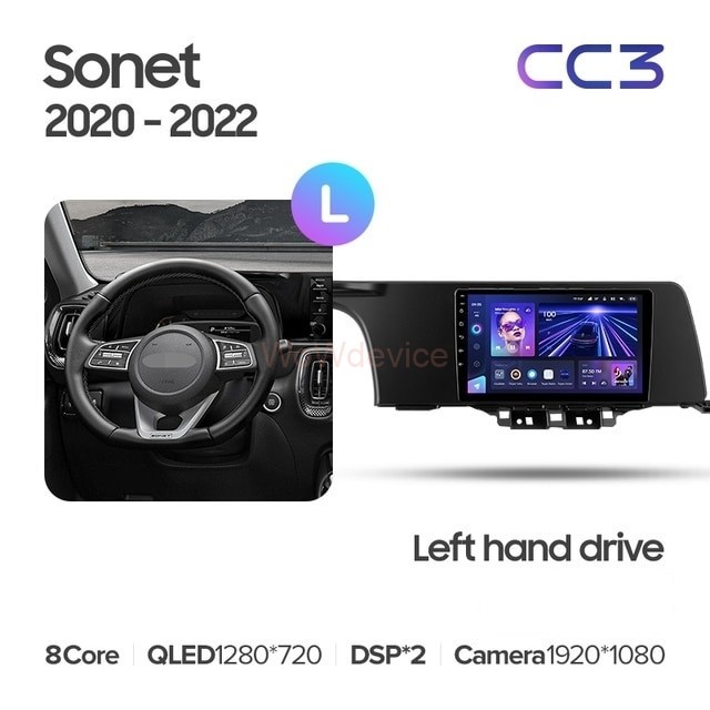 Штатная магнитола Teyes CC3 6/128 Kia Sonet (2020-2022) Штатная магнитола Teyes CC3 6/128 Kia Sonet (2020-2022)