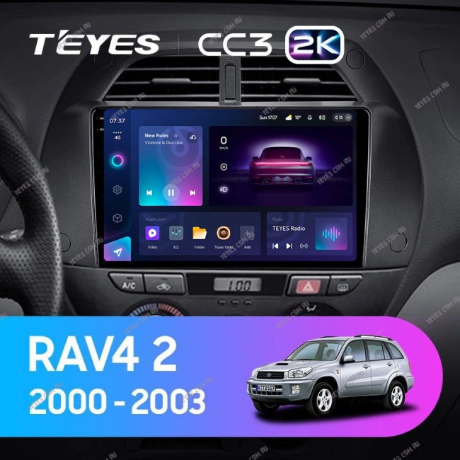 Штатная магнитола Teyes CC3 2K 3/32 Toyota RAV4 2 CA20 (2000-2003)