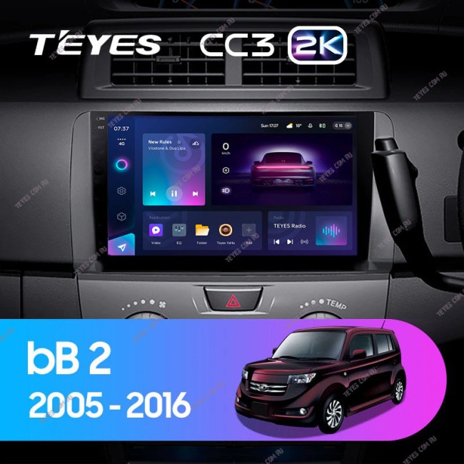 Штатная магнитола Teyes CC3 2K 6/128 Toyota bB 2 QNC20 (2005-2016)