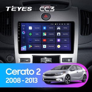 Штатная магнитола Teyes CC3 3/32 Kia Cerato 2 TD (2008-2013) F1
