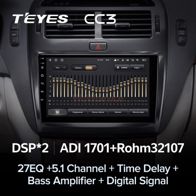 Штатная магнитола Teyes CC3 360 6/128 Lexus LS430 XF30 (2000-2006) F1