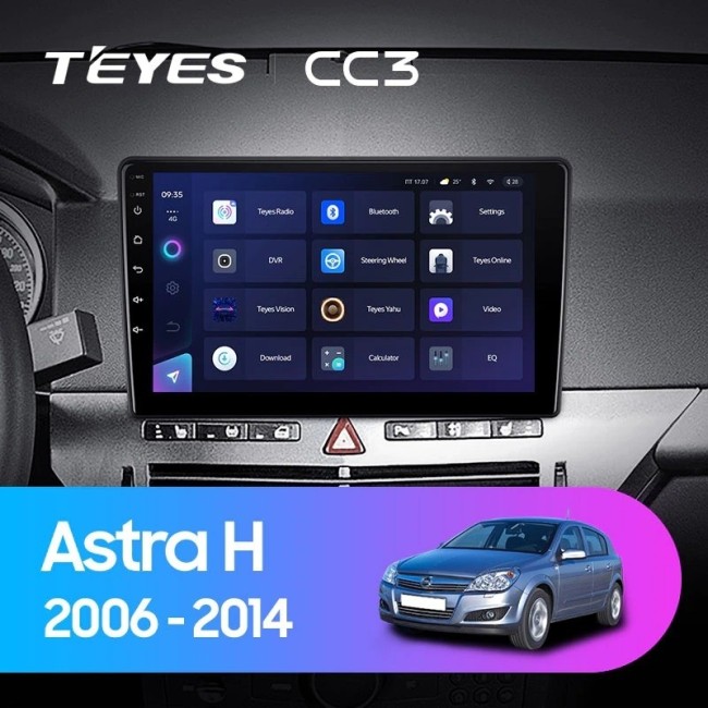 Штатная магнитола Teyes CC3 6/128 Opel Astra H (2006-2014) F1
