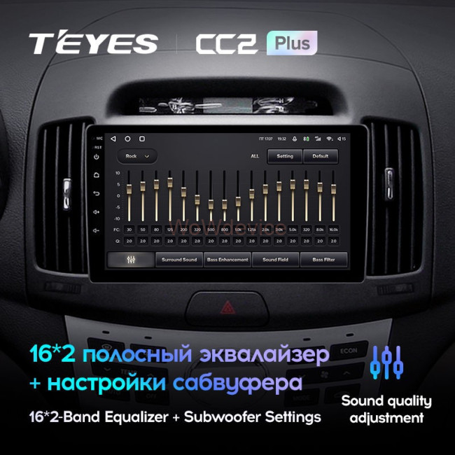 Штатная магнитола Teyes CC2L Plus 2/32 Hyundai Elantra 4 HD (2006-2012)