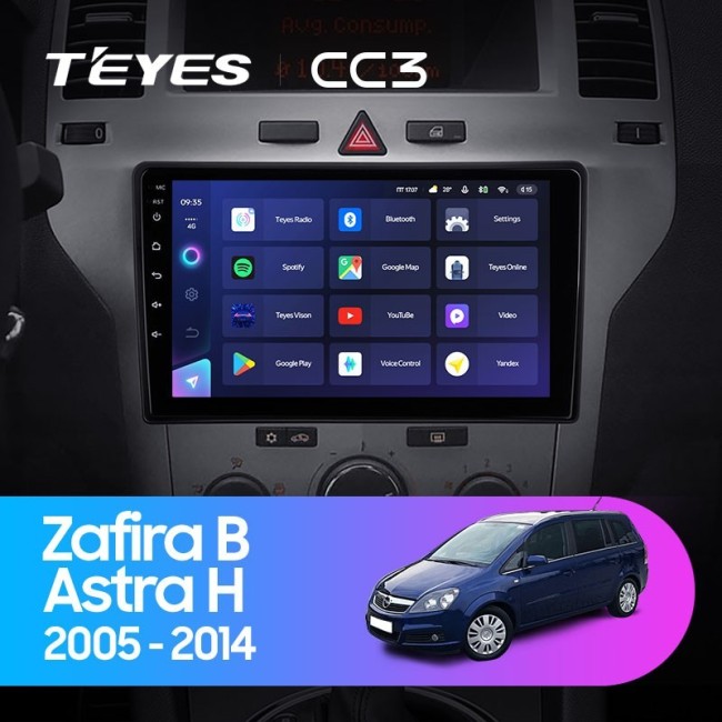 Штатная магнитола Teyes CC3 3/32 Opel Zafira B (2005-2014) F1