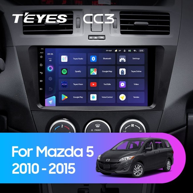 Штатная магнитола Teyes CC3 4/64 Mazda 5 3 CW (2010-2015)