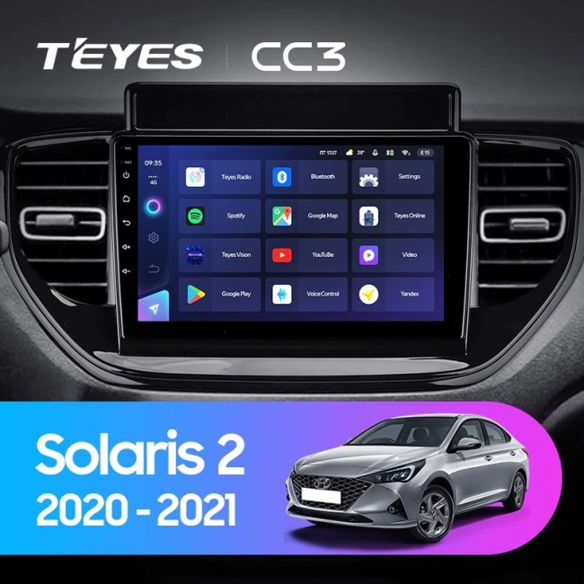Штатная магнитола Teyes CC3 6/128 Hyundai Solaris 2 (2020-2021)