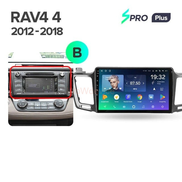 Штатная магнитола Teyes SPRO Plus 3/32 Toyota RAV4 (2012-2018)