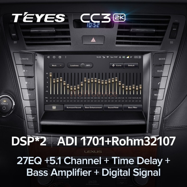 Штатная магнитола Teyes CC3 2K 360 6/128 Lexus LS460 LS600H XF40 4 (2006-2012) (A)