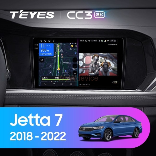 Штатная магнитола Teyes CC3 2K 6/128 Volkswagen Jetta 7 (2018-2022)