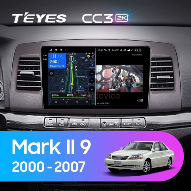Штатная магнитола Teyes CC3 2K 4/32 Toyota Mark II 9 X110 (2000-2007) F2 Штатная магнитола Teyes CC3 2K 4/32 Toyota Mark II 9 X110 (2000-2007) F2