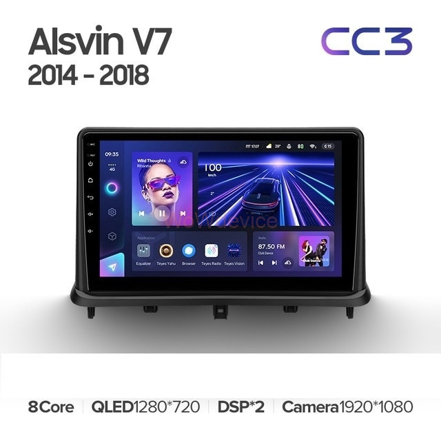 Штатная магнитола Teyes CC3 360 6/128 Changan Alsvin V7 (2014-2018)