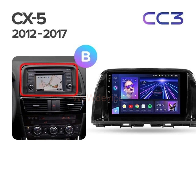 Штатная магнитола Teyes CC3 3/32 Mazda CX-5 (2012-2015) Тип-C