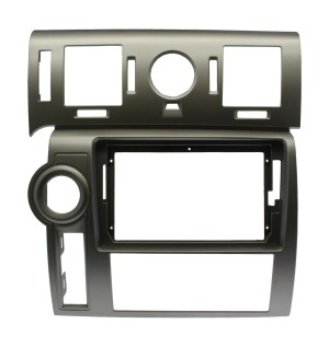 Рамка магнитолы 9.0" (цв.Серый) для HUMMER H2 2008-2009 Левый руль