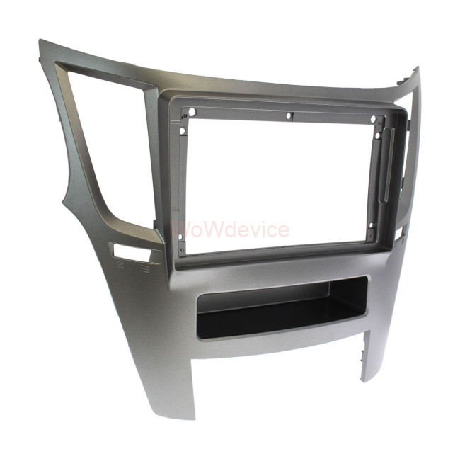 Рамка магнитолы 9.0" (цв.Серебро) для SUBARU Legacy, Outback 2009-2014 Левый руль