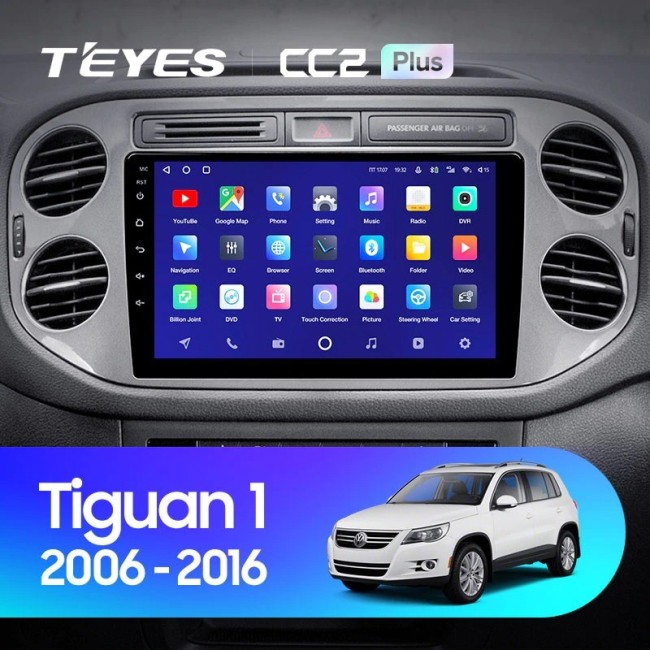 Штатная магнитола Teyes CC2 Plus 3/32 Volkswagen Tiguan 1 NF (2006-2017) F1