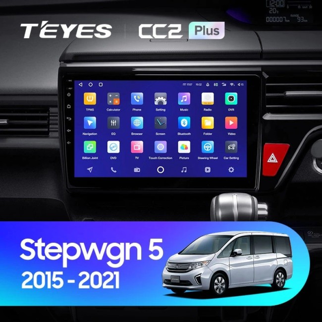 Штатная магнитола Teyes CC2 Plus 3/32 Honda Stepwgn 5 (2015-2021) правый руль