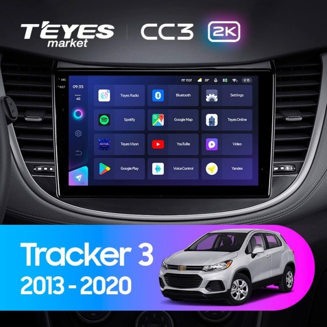 Штатная магнитола Teyes CC3 2K 4/64 Chevrolet Tracker 3 (2013-2017) F1
