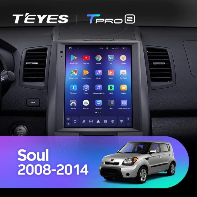 Штатная магнитола Tesla style Teyes TPRO 2 3/32 Kia Soul 1 AM 2008-2014