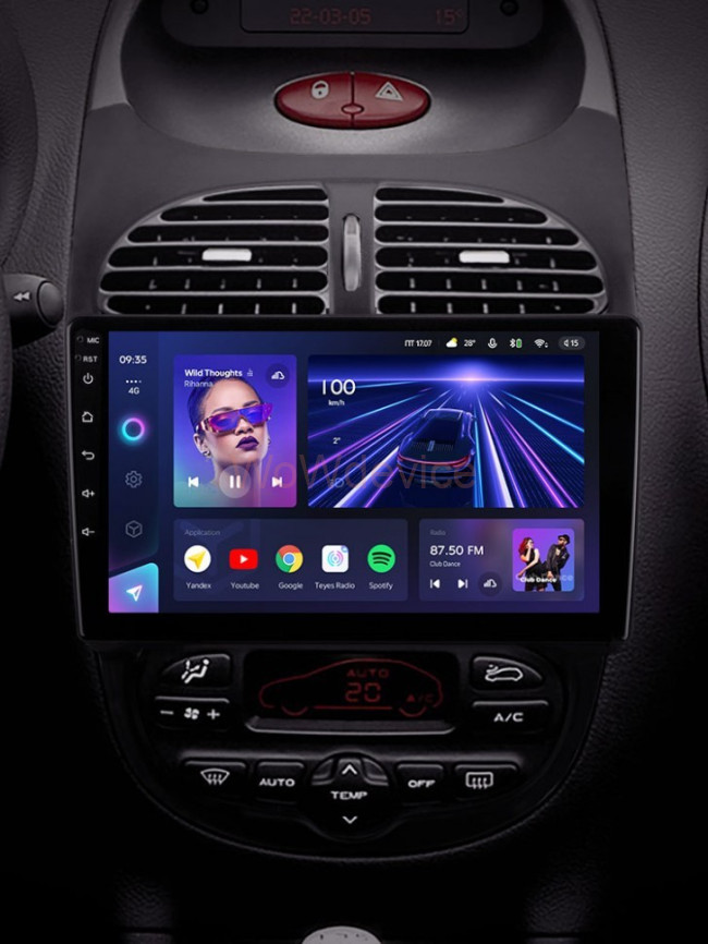 Штатная магнитола Teyes CC3 3/32 Peugeot 206 (1998-2012)